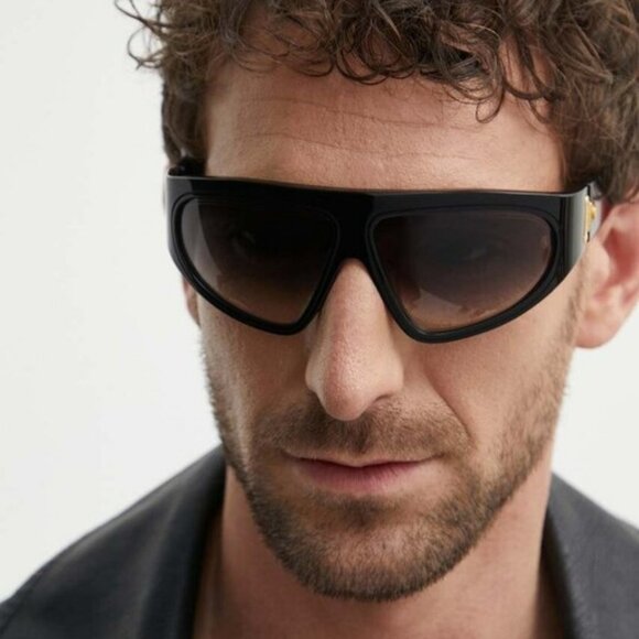 Balmain B-ESCAPE BPS-143A-62 Men BRAND NEW Sunglasses Titanium Black Gold Grey - Picture 11 of 12